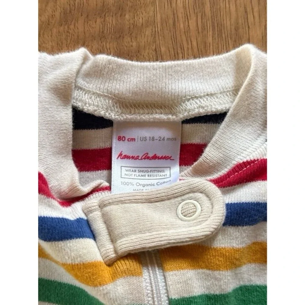 HANNA ANDERSSON gender neutral Kids Striped Long Sleeve Pajama One-Piece